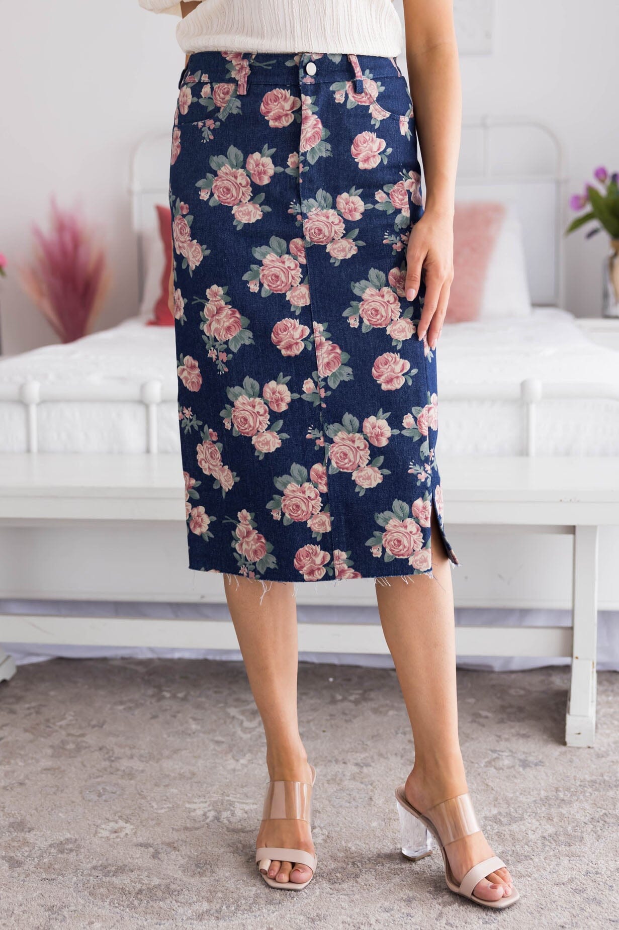 Lead Me To You Denim Skirt Modest Dresses vendor-unknown