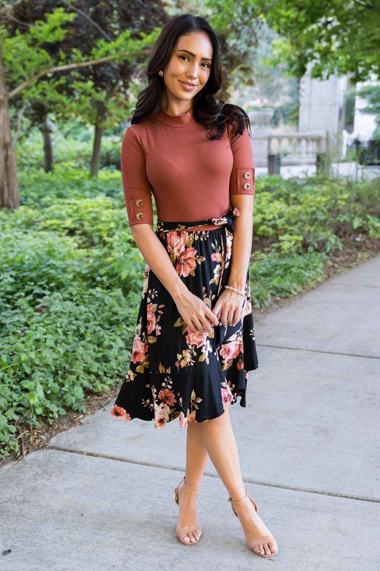 The Brittley Modest Floral Dress The Brittley Modest Floral Dress
