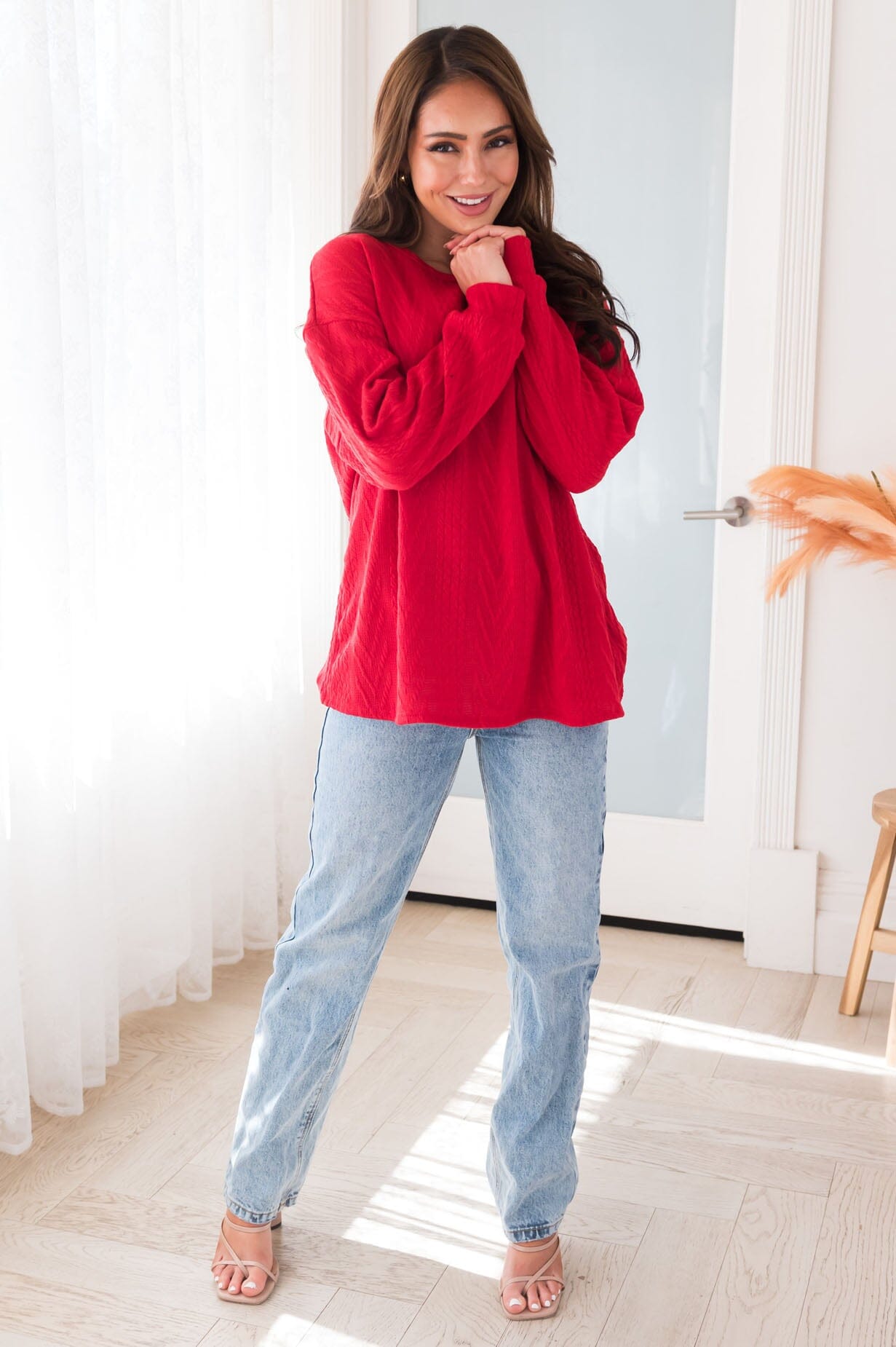 Bringing The Cheer Modest Sweater Modest Dresses vendor-unknown