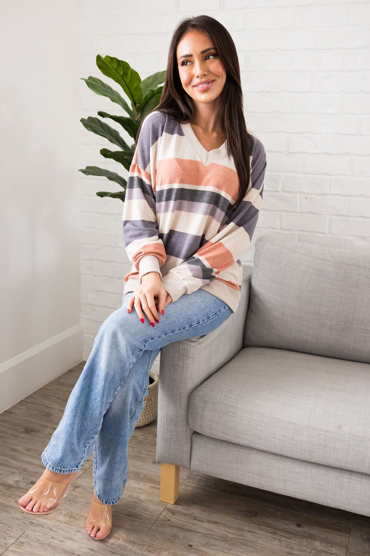 Bright Ideas Striped Top Tops vendor-unknown