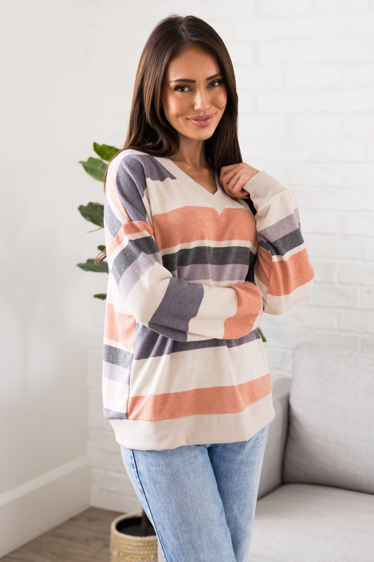 Bright Ideas Striped Top Tops vendor-unknown