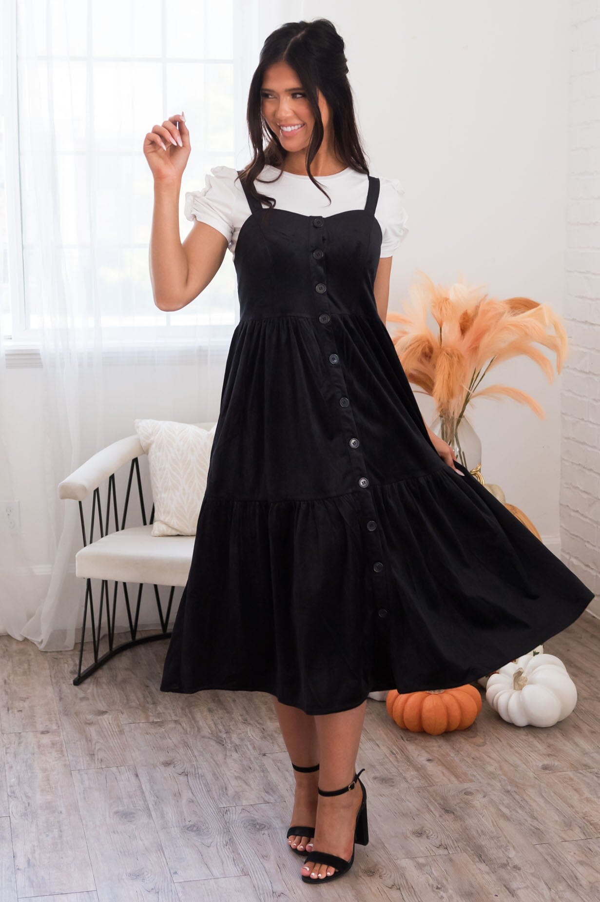 The Arianelle Modest Overall Dress Modest Dresses vendor-unknown