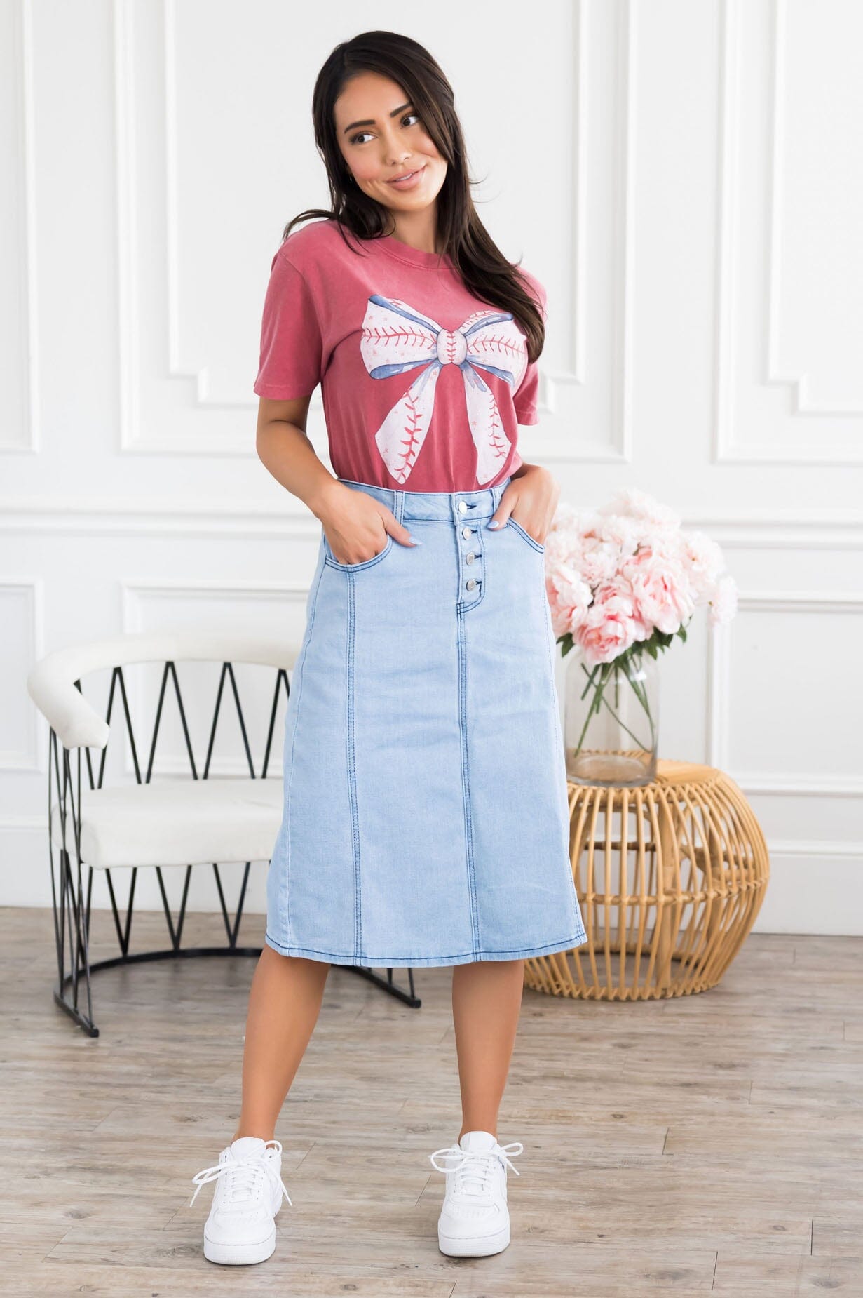 Baseball Ready Denim Skirt Baseball Ready Denim Skirt