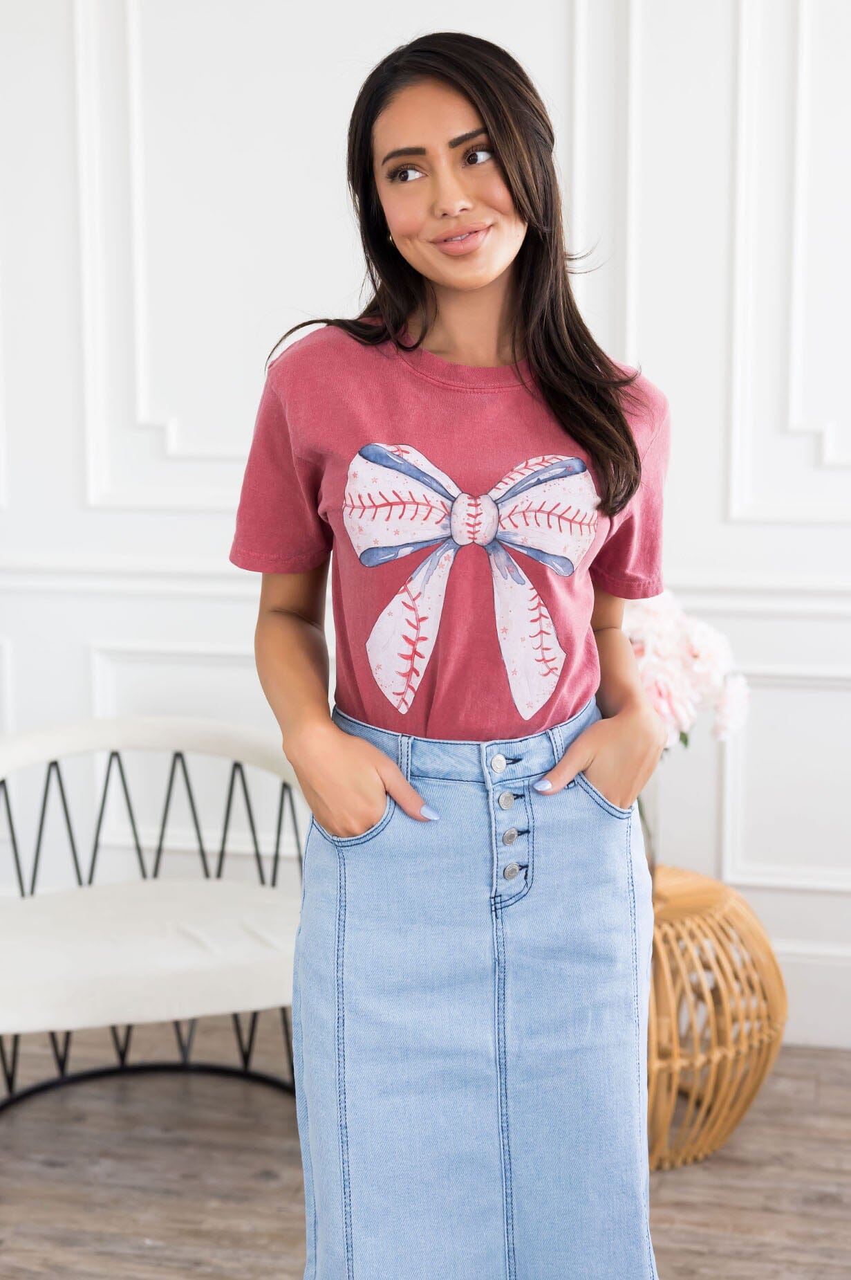 Out To The Home Game Graphic Tee Modest Dresses vendor-unknown