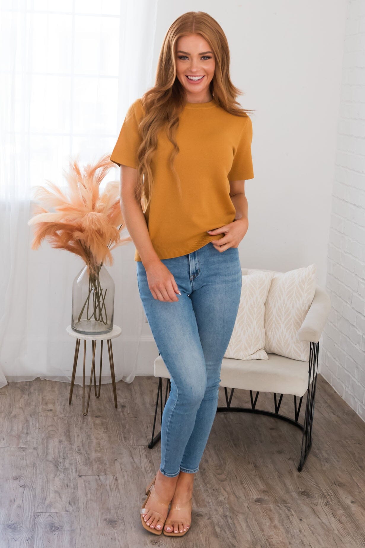 Happy Hello Modest Sweater Tops vendor-unknown