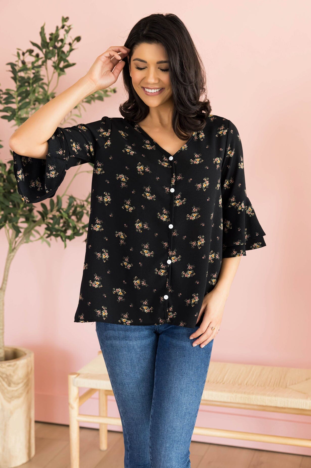Abundant Joy Modest Blouse Tops vendor-unknown