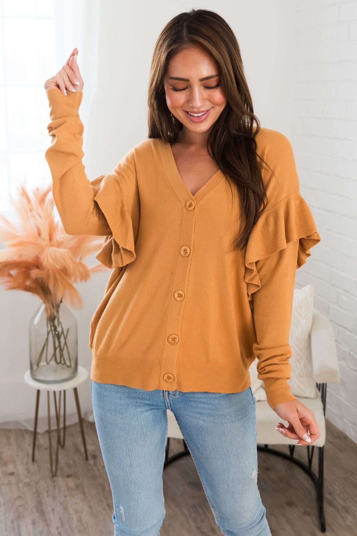 A Little Bit Fancy Modest Cardigan Tops vendor-unknown