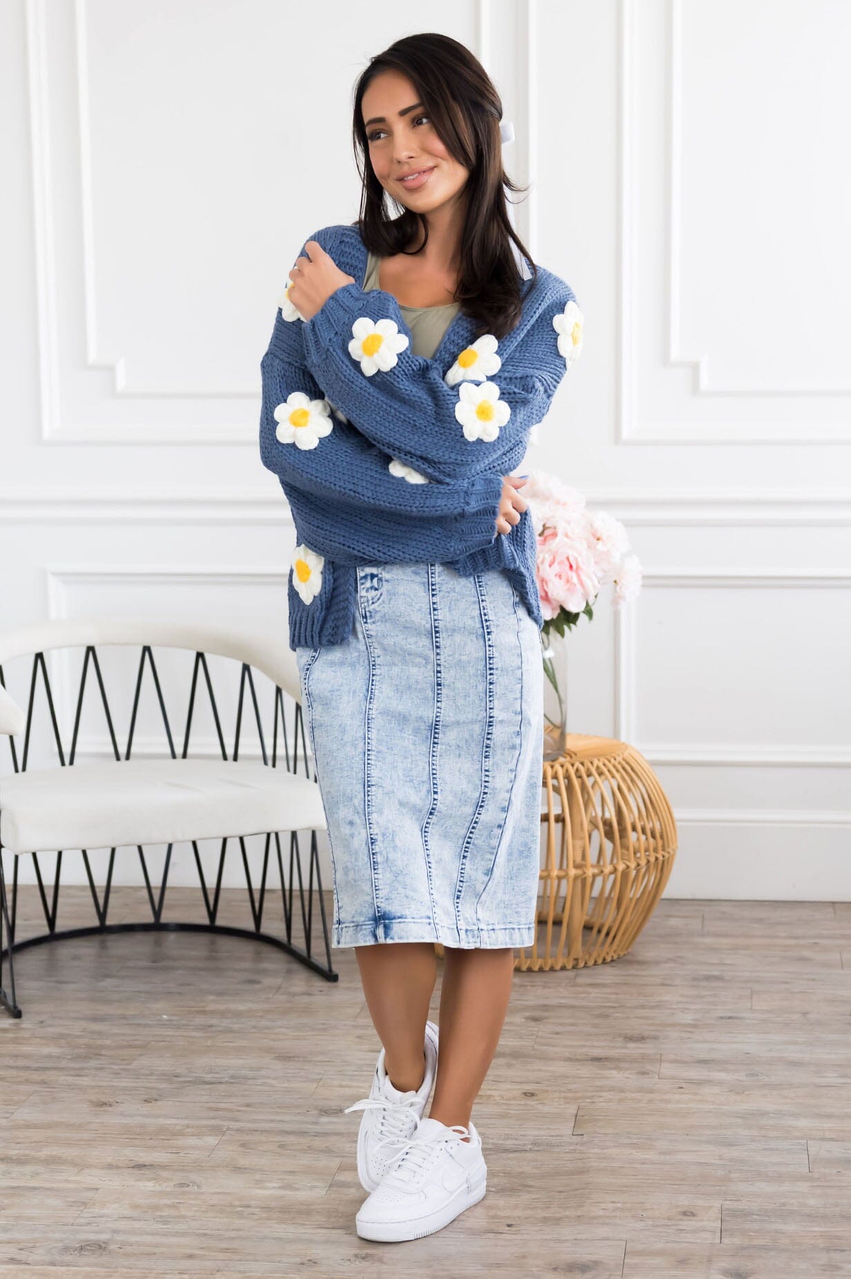 Daisy Days Sweater Cardigan Modest Dresses vendor-unknown