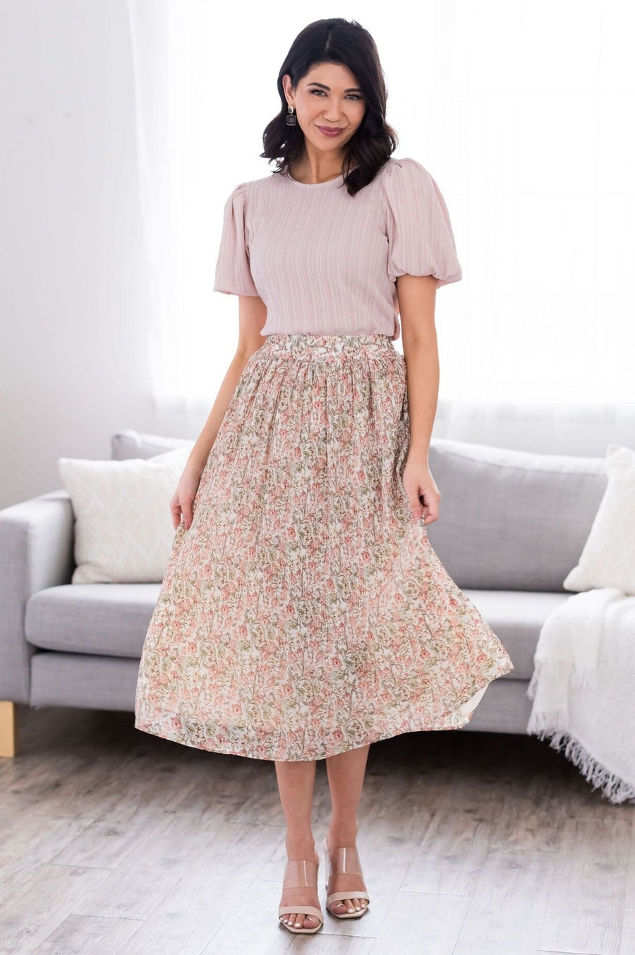 Be The Sunshine Accordion Skirt Modest Dresses vendor-unknown 