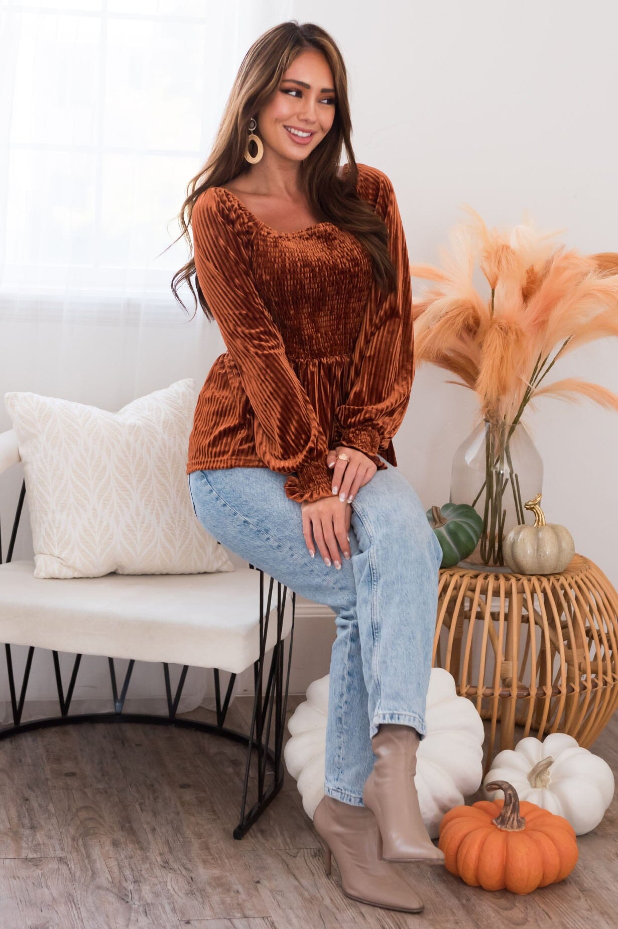 Ready For Anything Modest Peplum Top Modest Dresses vendor-unknown