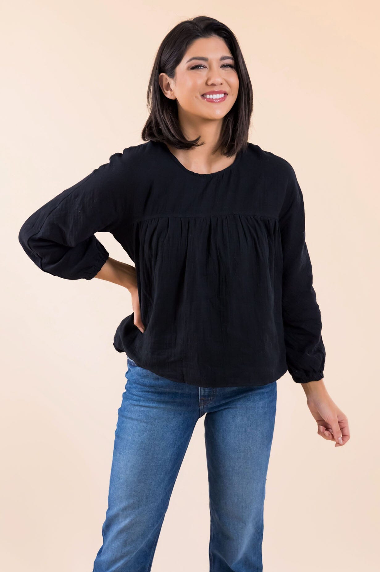 Fact Or Fiction Gauze Blouse NeeSee's Dresses