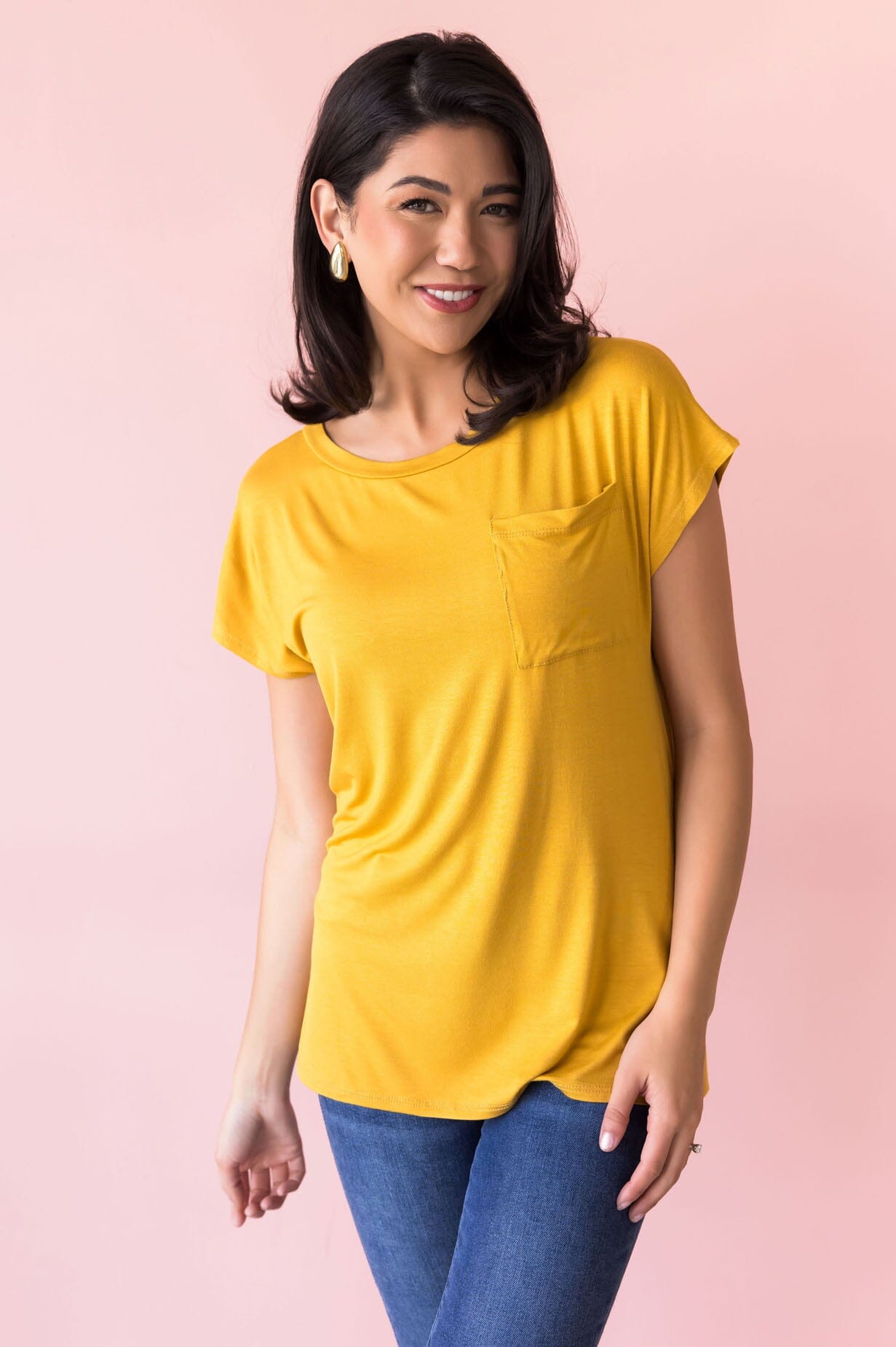 Basically Beautiful Pocket Tee NeeSee's Dresses