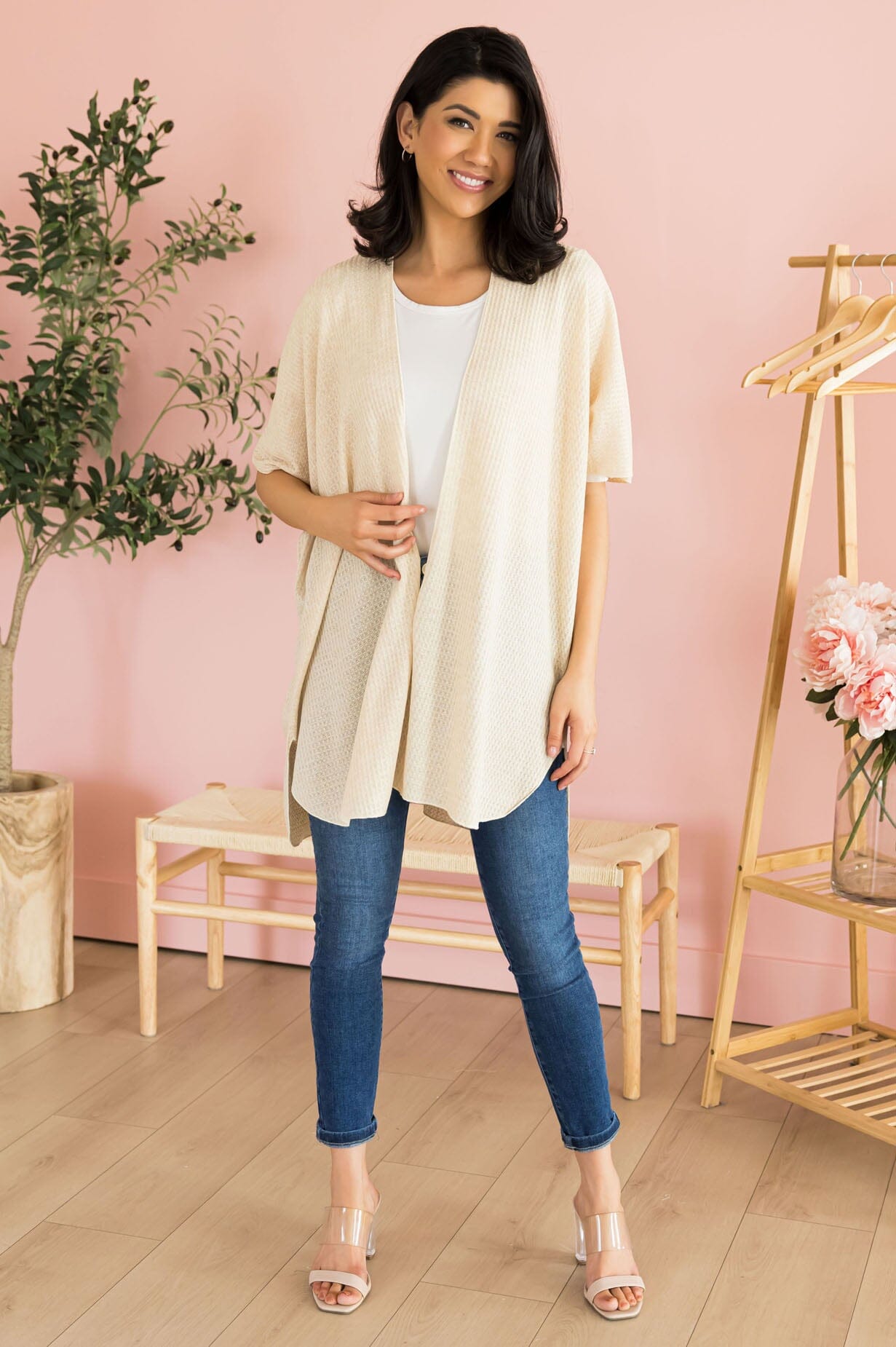 Casual Day Ribbed Kimono Tops vendor-unknown