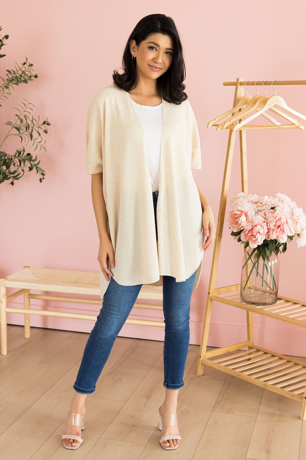 Casual Day Ribbed Kimono Tops vendor-unknown