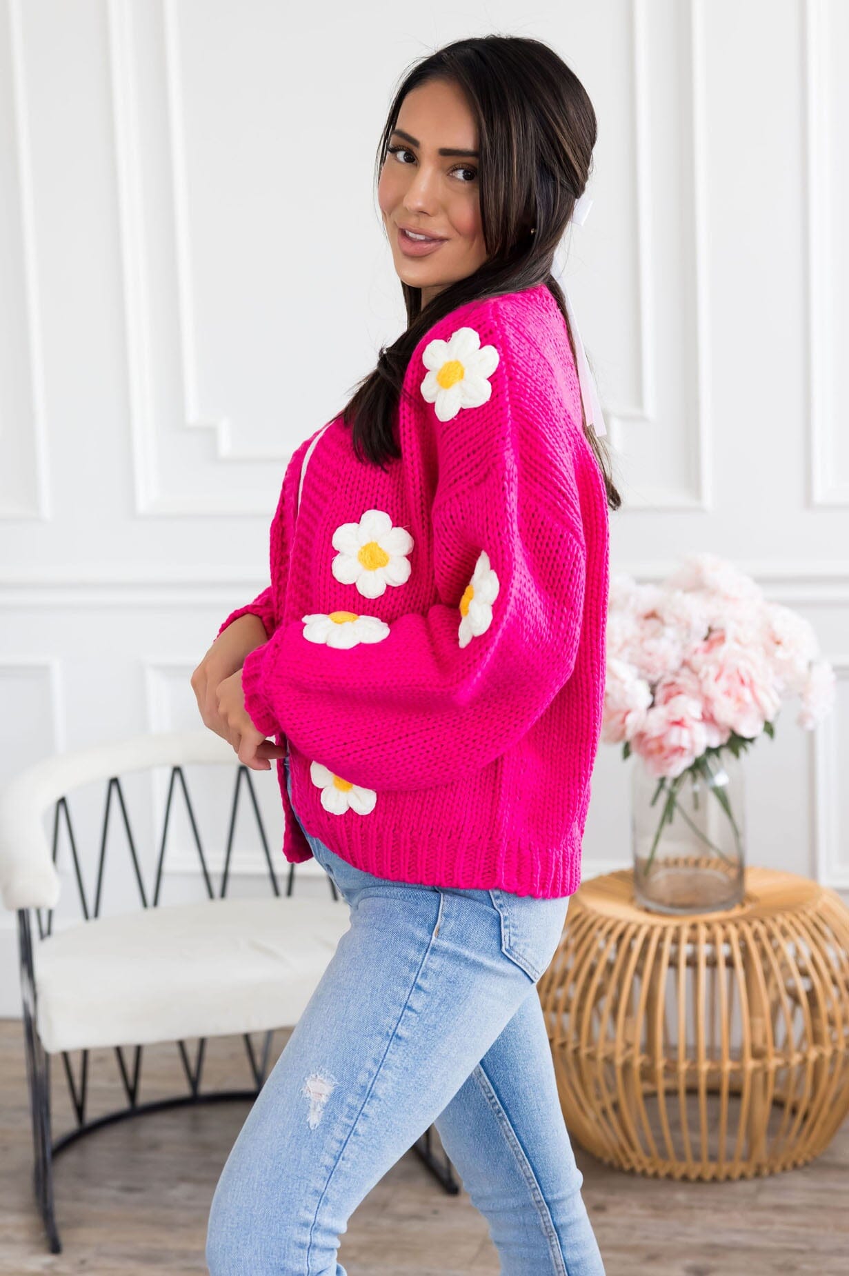 Daisy Days Sweater Cardigan Modest Dresses vendor-unknown