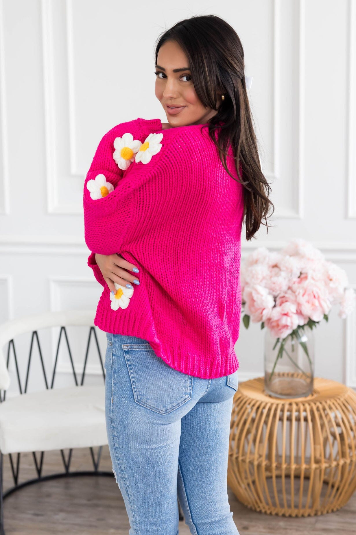 Daisy Days Sweater Cardigan Modest Dresses vendor-unknown