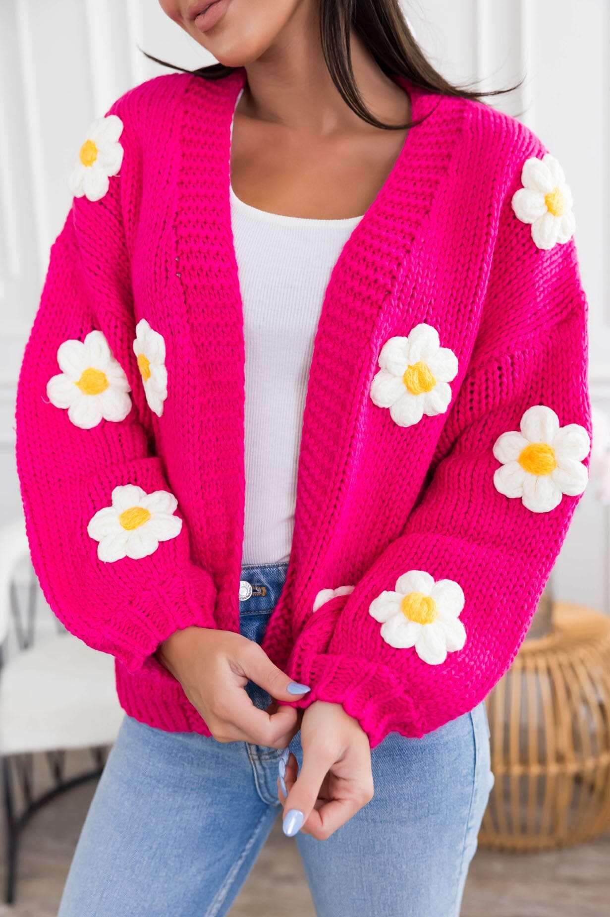 Daisy Days Sweater Cardigan Modest Dresses vendor-unknown