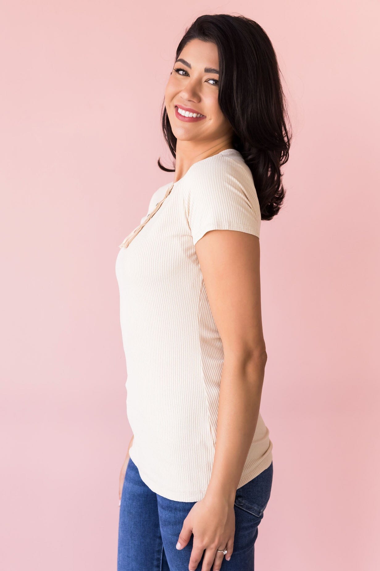 Casual Adventurer Modest Henley Top NeeSee's Dresses