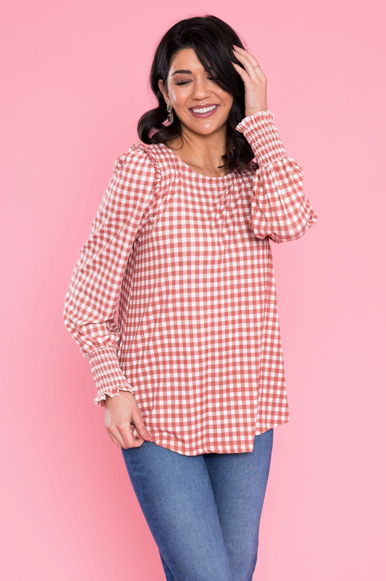 Best Day Ever Plaid Blouse Tops vendor-unknown