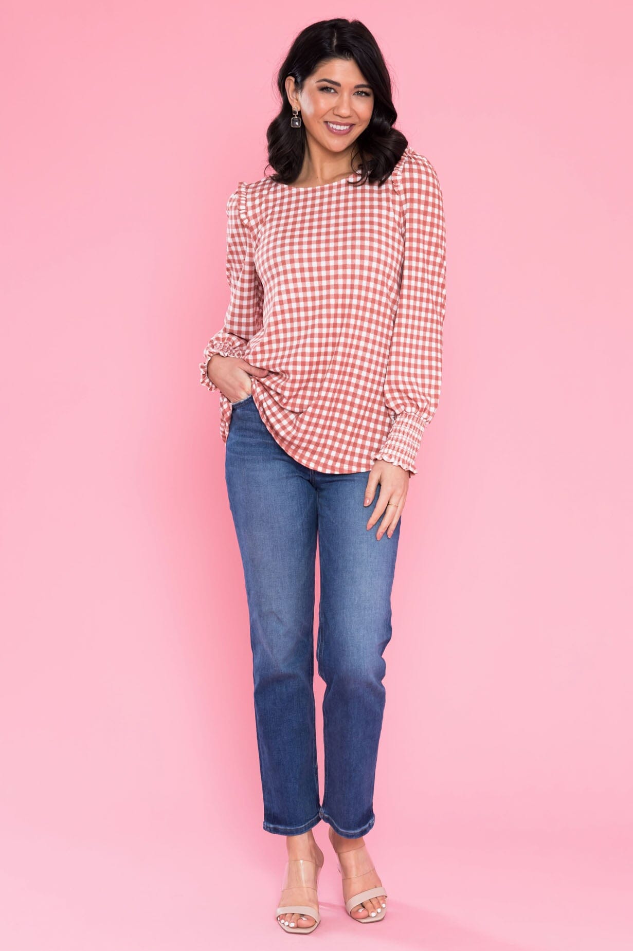 Best Day Ever Plaid Blouse Tops vendor-unknown