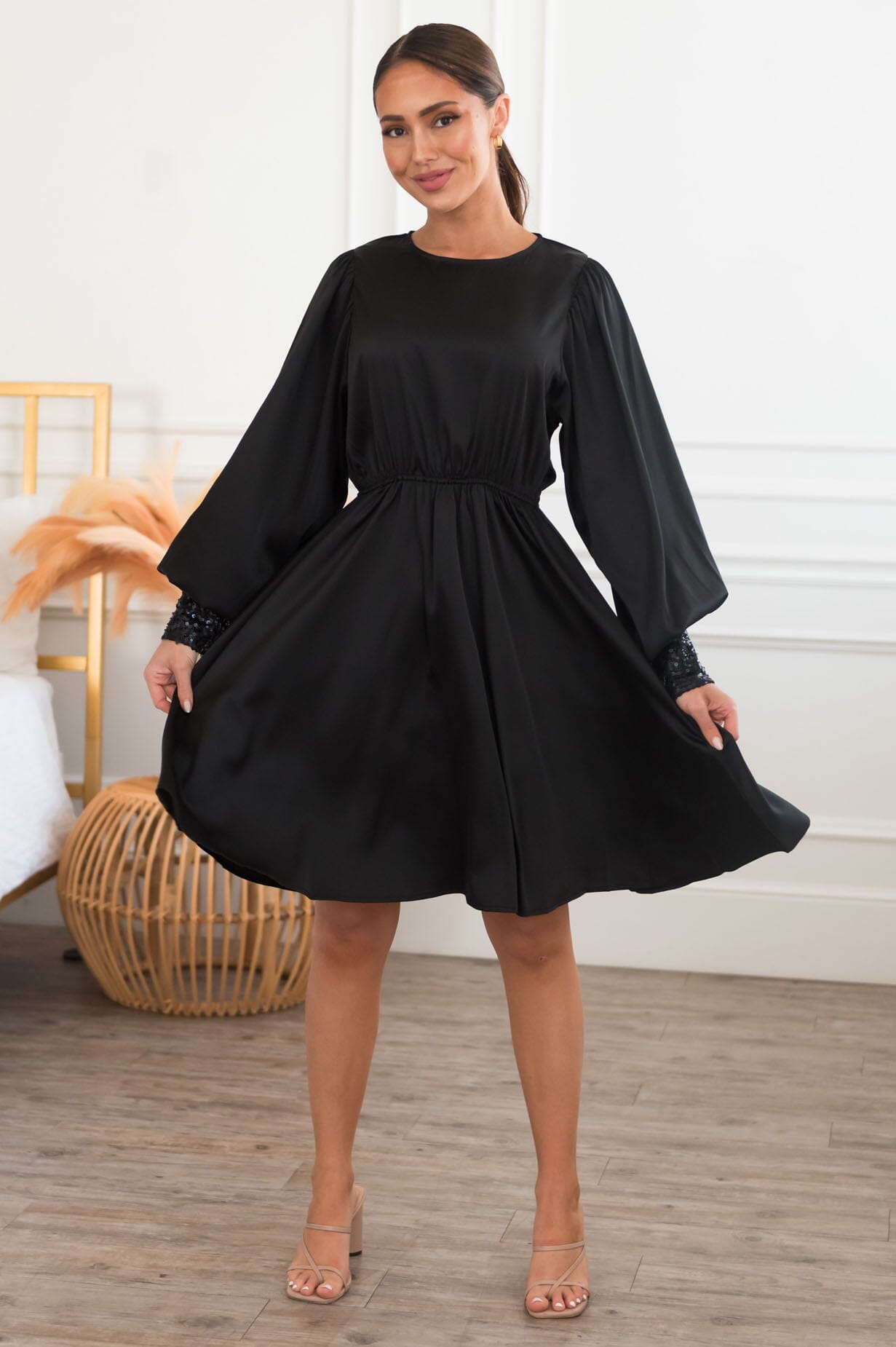 The Lollee Modest Satin Dress The Lollee Modest Satin Dress