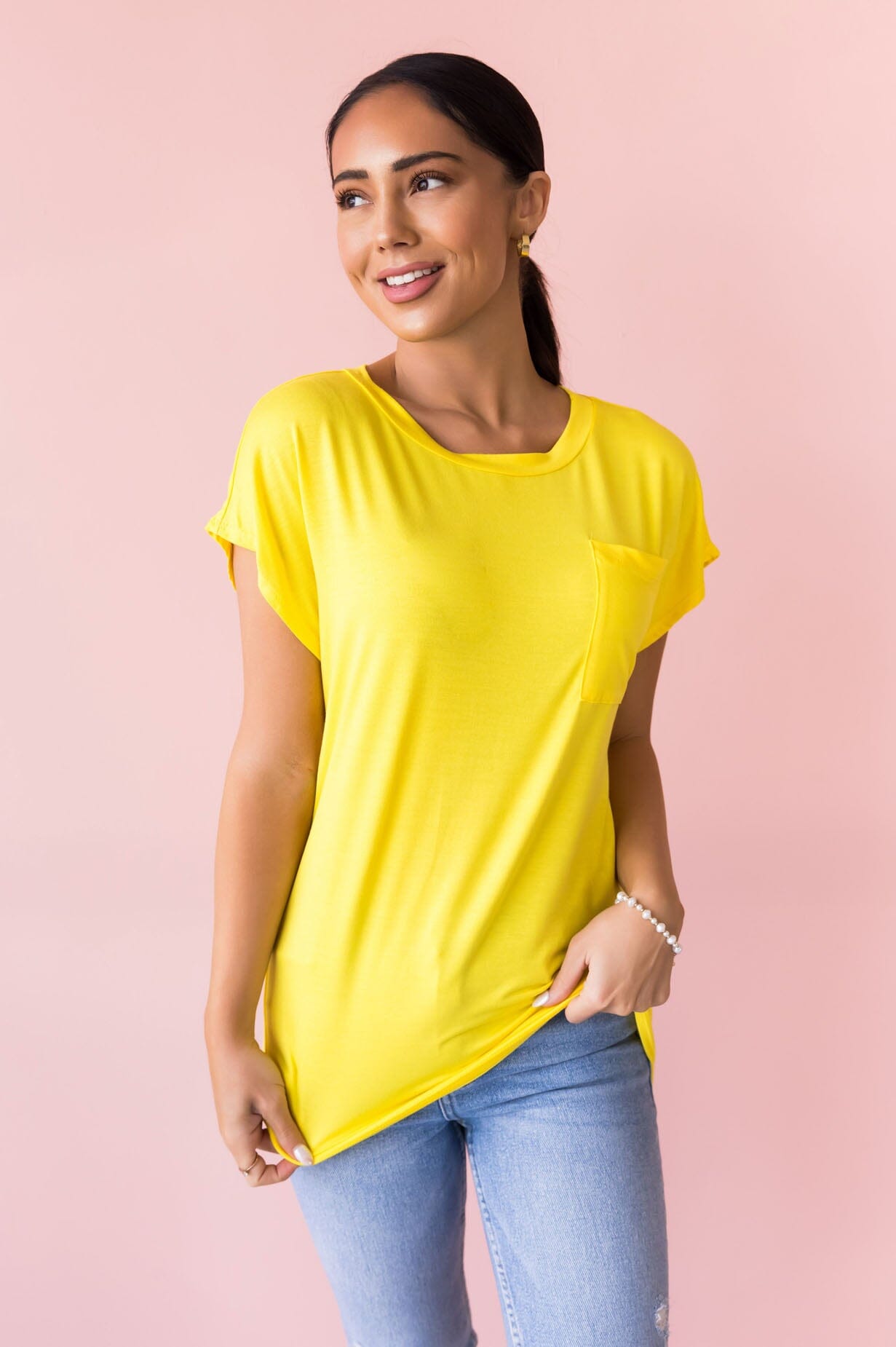 Basically Beautiful Pocket Tee NeeSee's Dresses