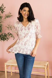 Flowers For You Blouse Modest Dresses vendor-unknown 