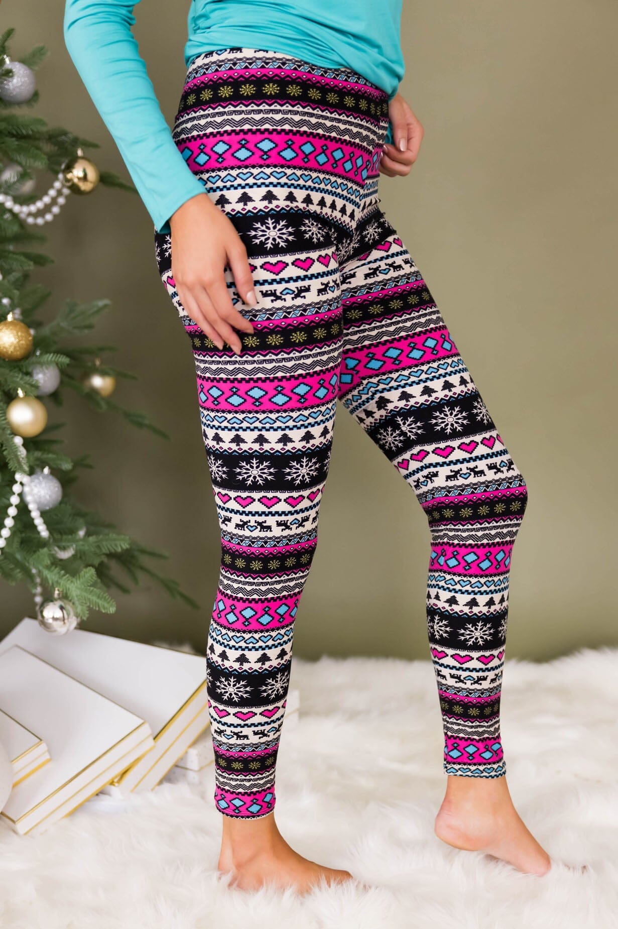 I'm Dreaming Of A Pink Christmas Leggings Accessories & Shoes vendor-unknown
