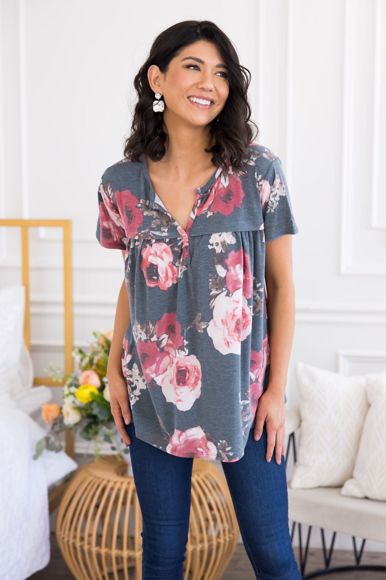 Forever Ever Modest Blouse Tops vendor-unknown