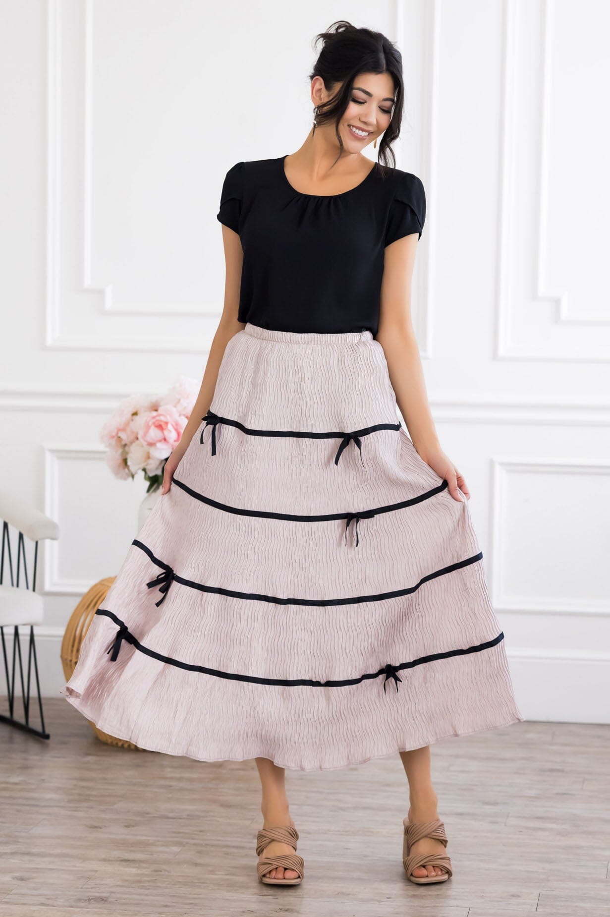 Finished With A Bow Maxi Skirt Modest Dresses vendor-unknown