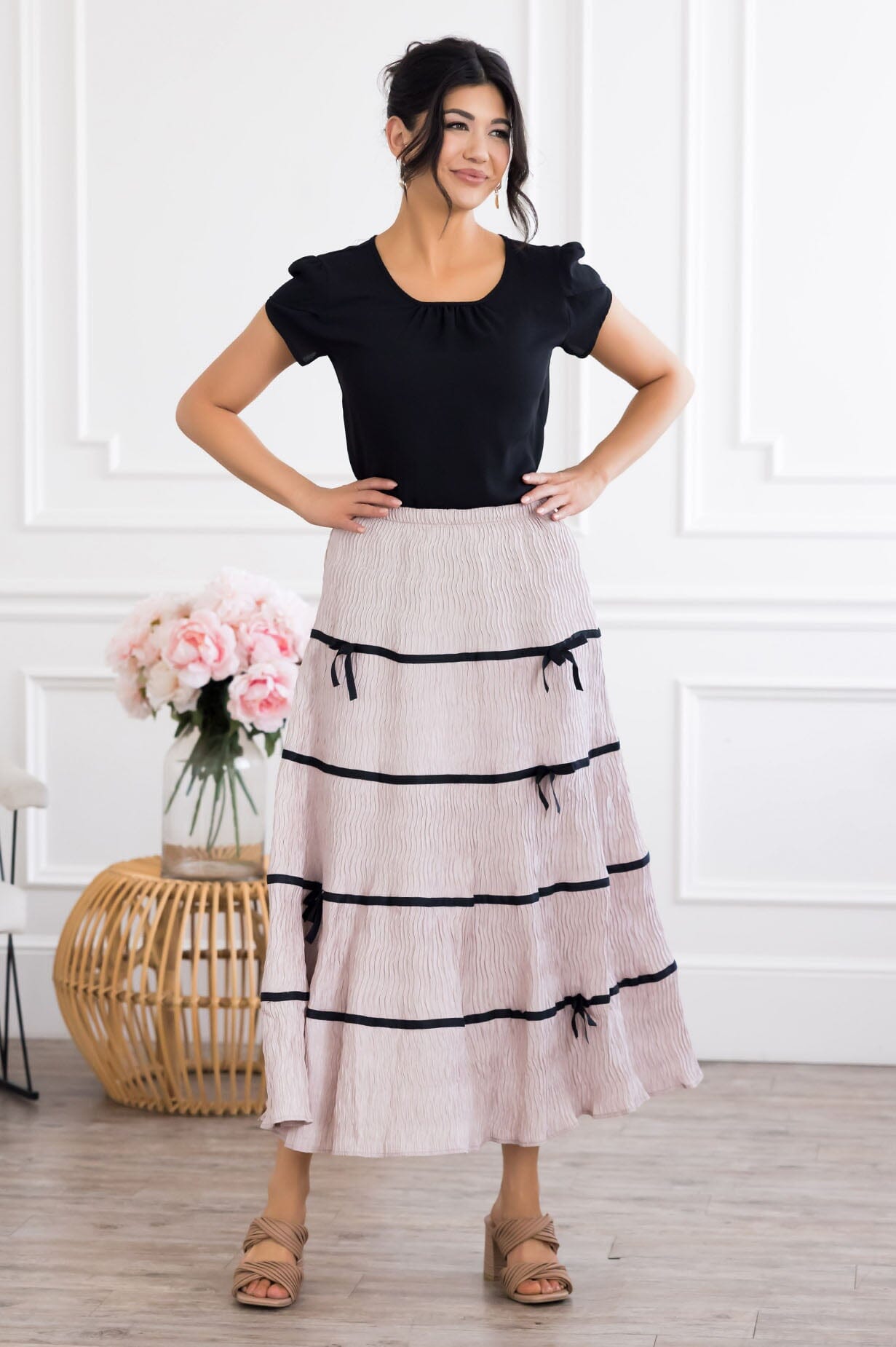 Finished With A Bow Maxi Skirt Modest Dresses vendor-unknown