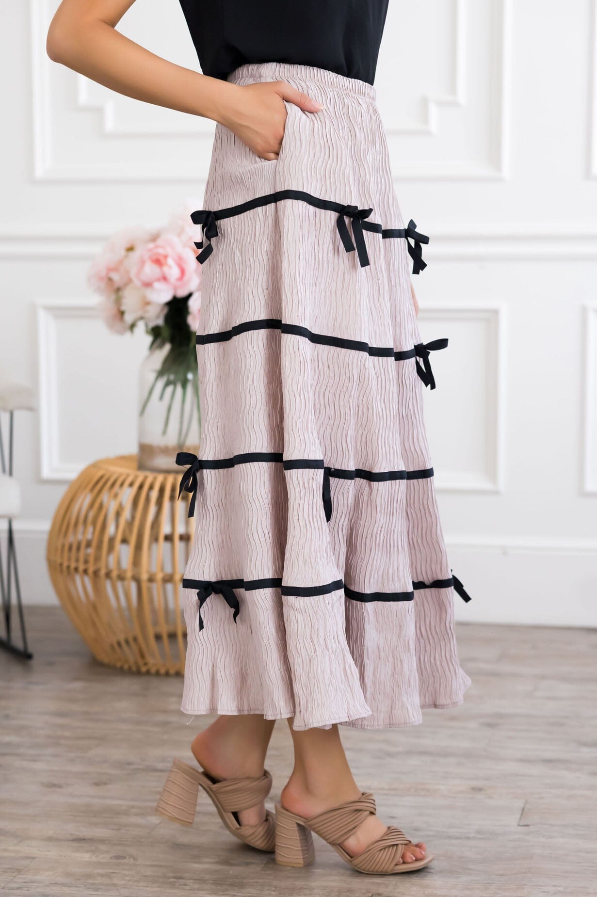 Finished With A Bow Maxi Skirt Modest Dresses vendor-unknown