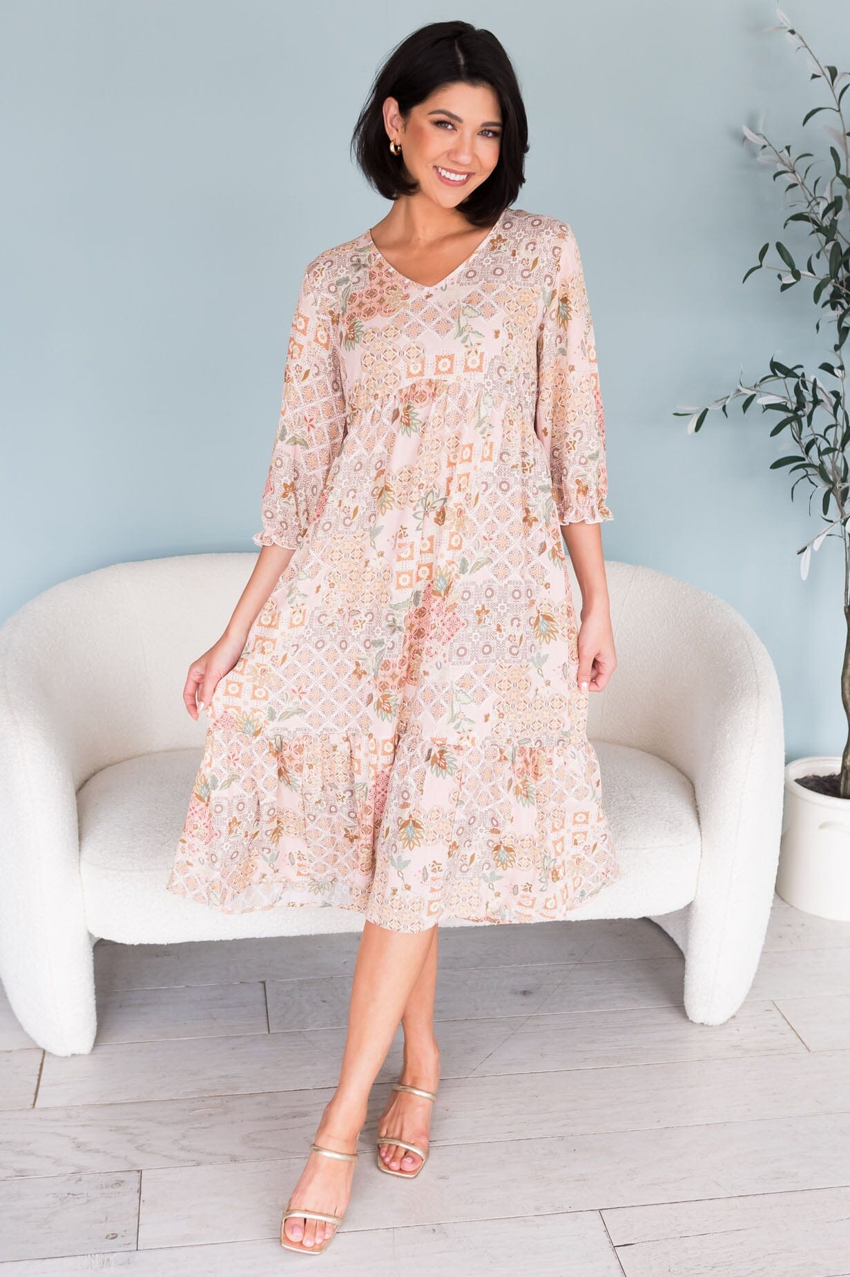 The Lark Modest Floral Dress The Lark Modest Floral Dress