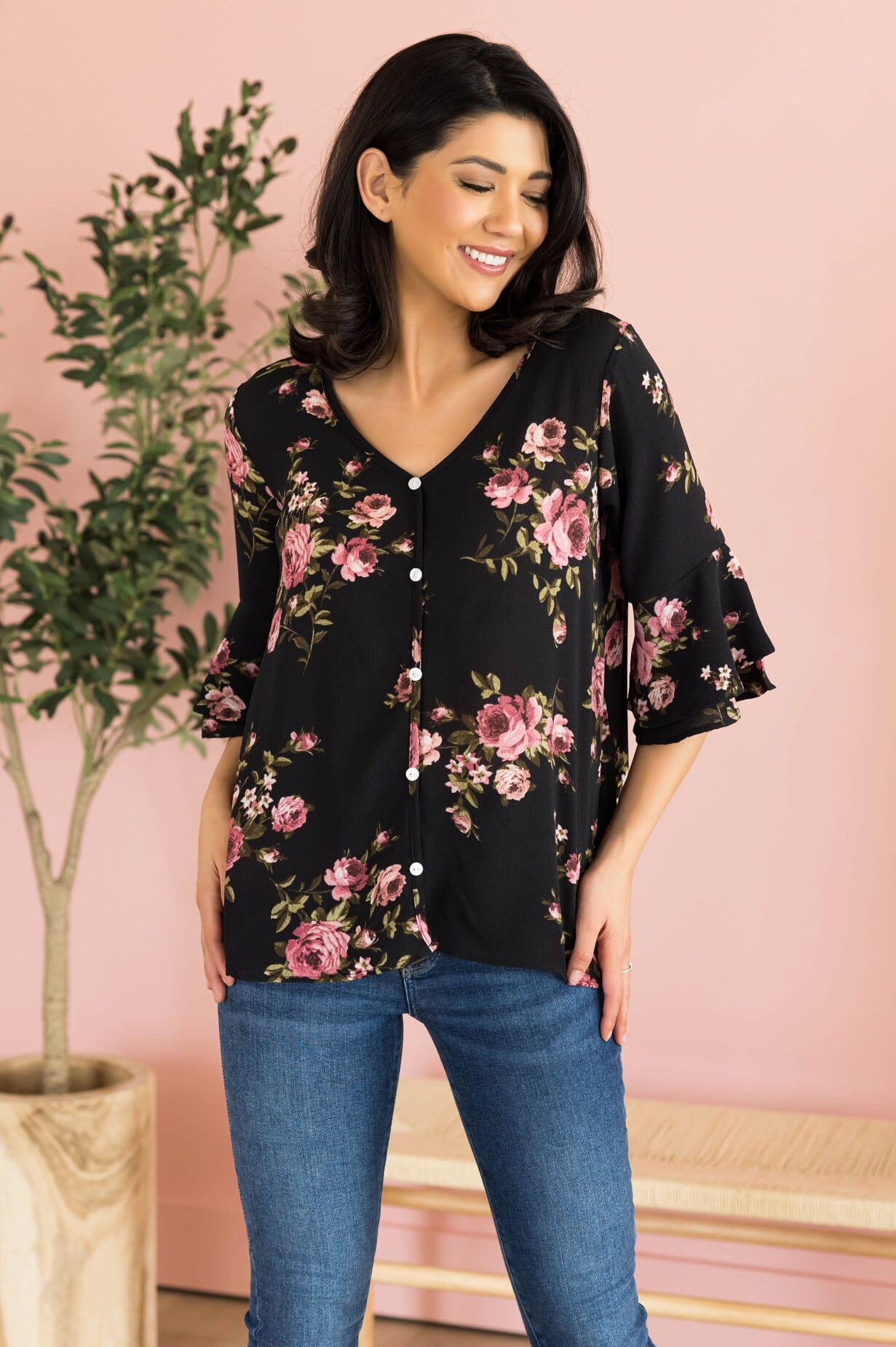 Abundant Joy Modest Blouse Tops vendor-unknown