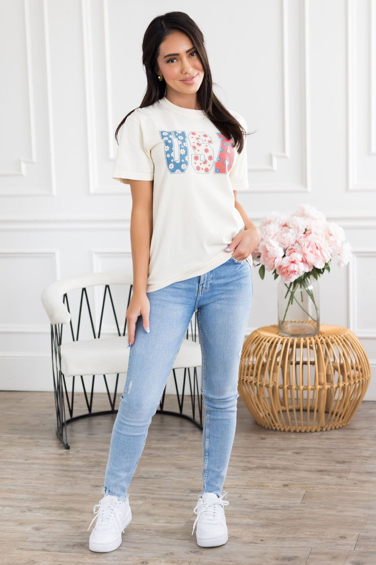 4th Of July Ready Graphic Tee Modest Dresses vendor-unknown