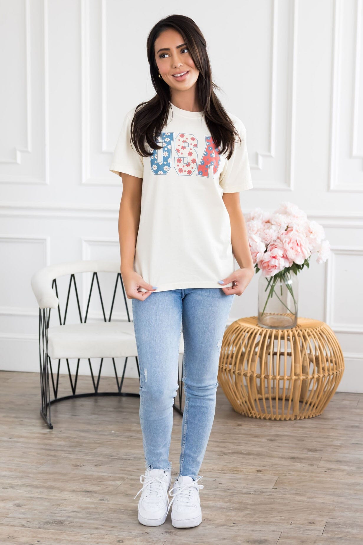 4th Of July Ready Graphic Tee Modest Dresses vendor-unknown