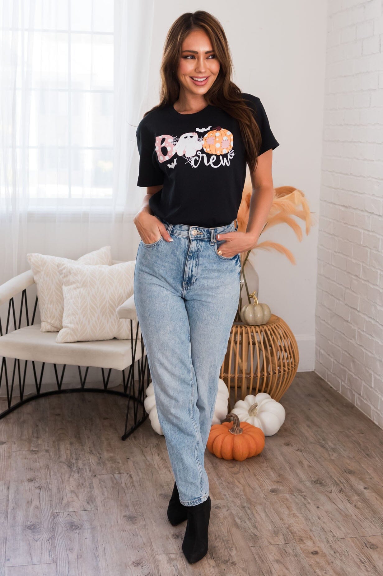 Boo Crew Modest Graphic Tee Modest Dresses vendor-unknown