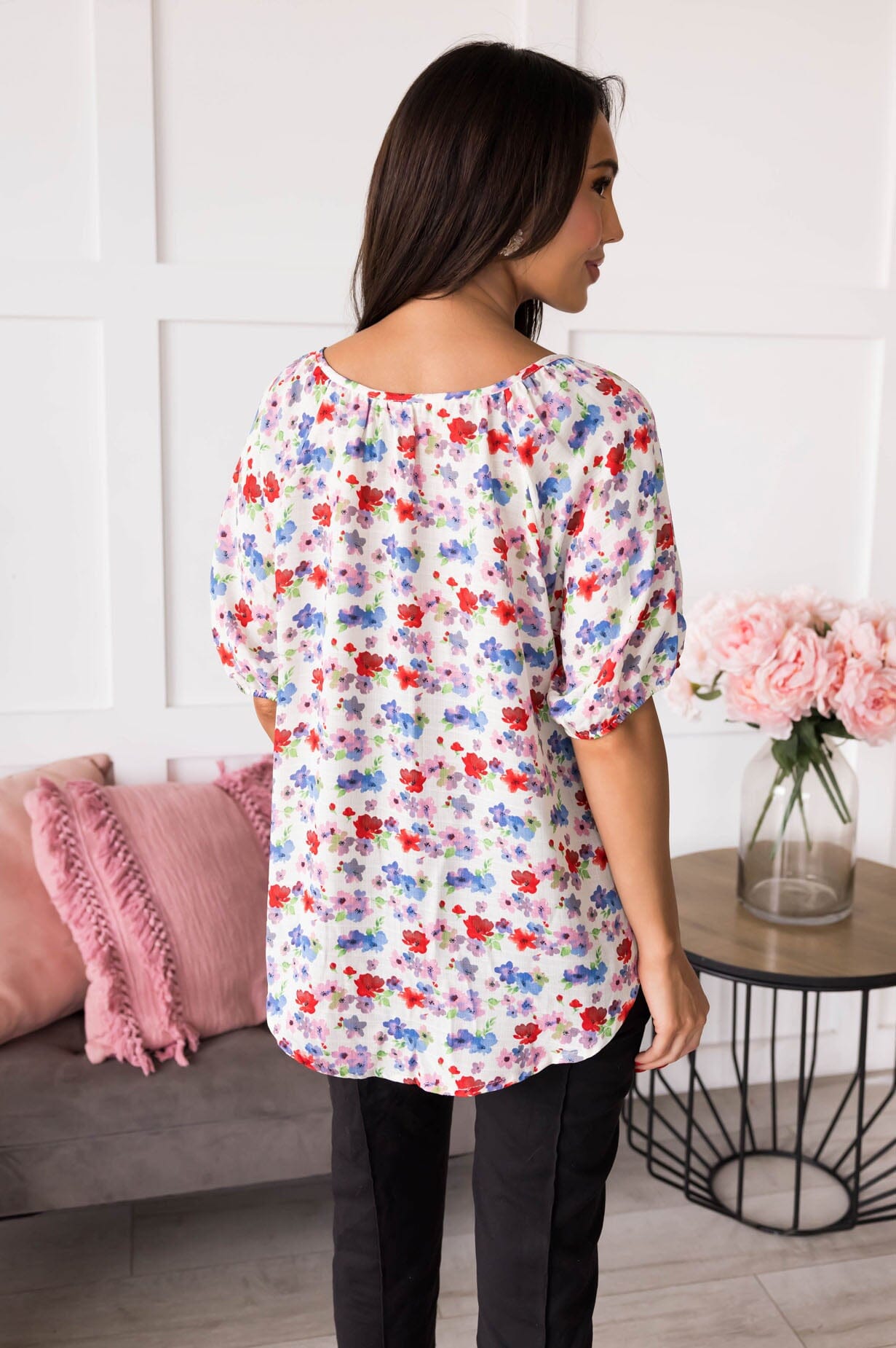 Soulmate Searching Floral Blouse Tops vendor-unknown