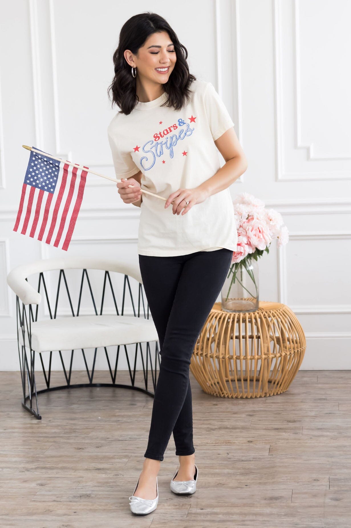 Star Spangled Graphic Tee Modest Dresses vendor-unknown