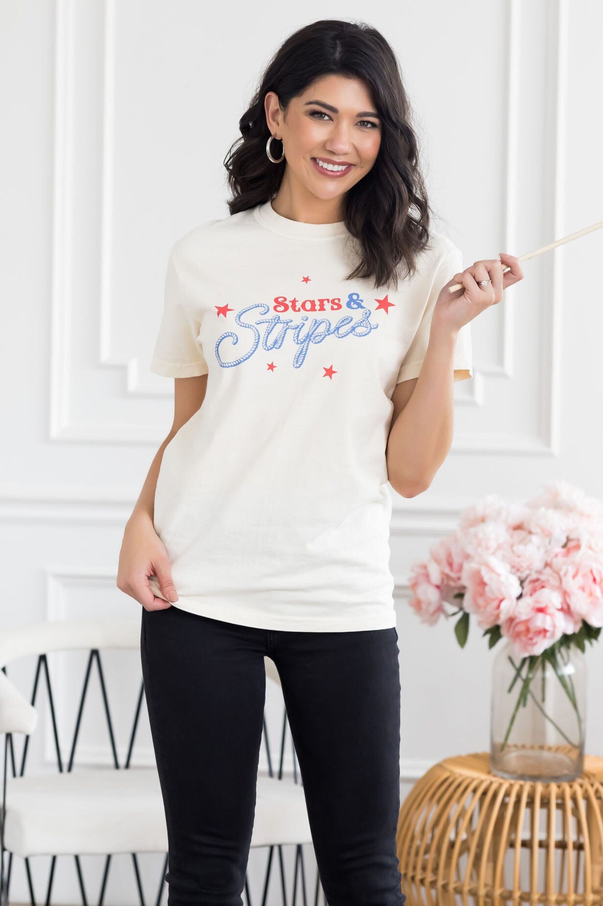 Star Spangled Graphic Tee Modest Dresses vendor-unknown