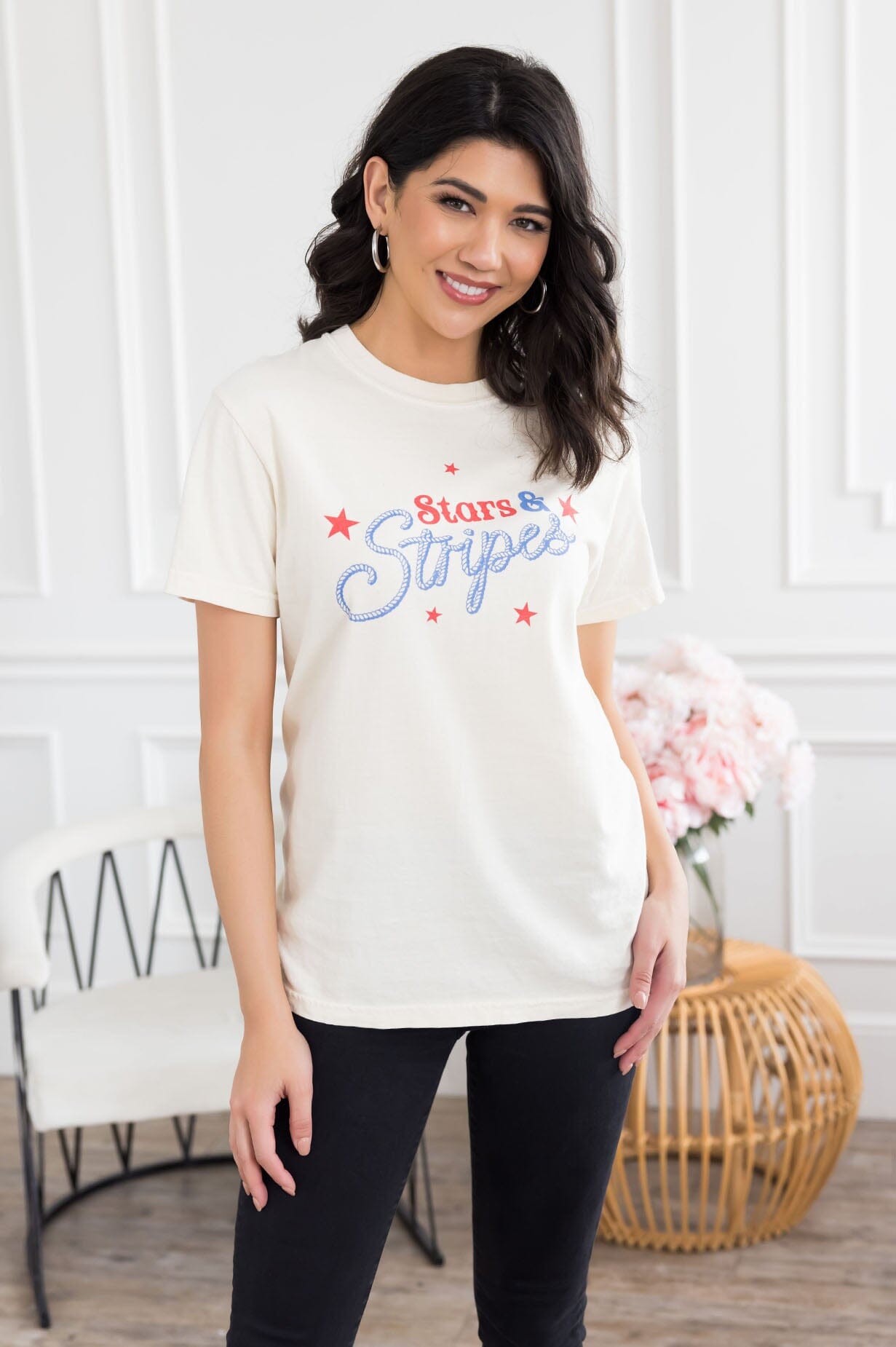 Star Spangled Graphic Tee Modest Dresses vendor-unknown