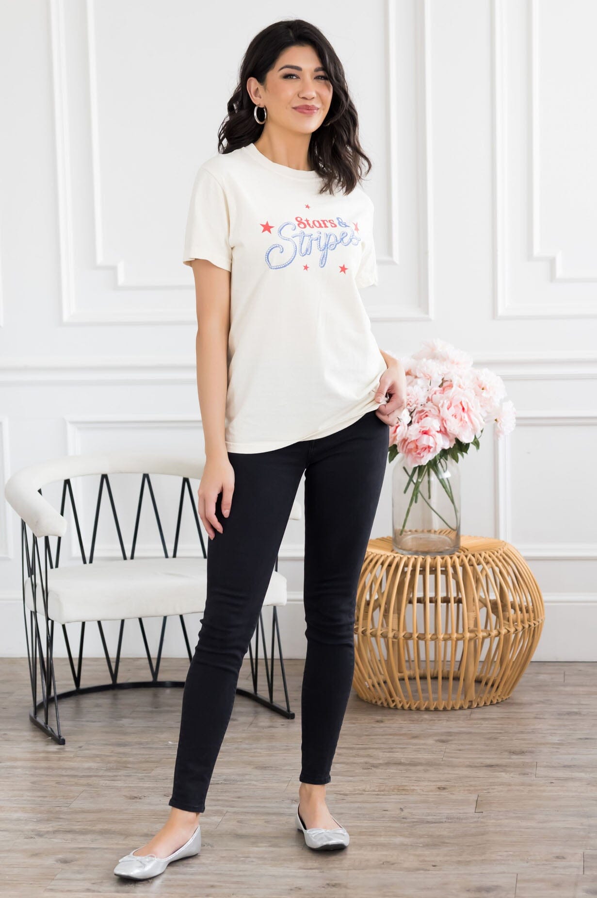 Star Spangled Graphic Tee Modest Dresses vendor-unknown