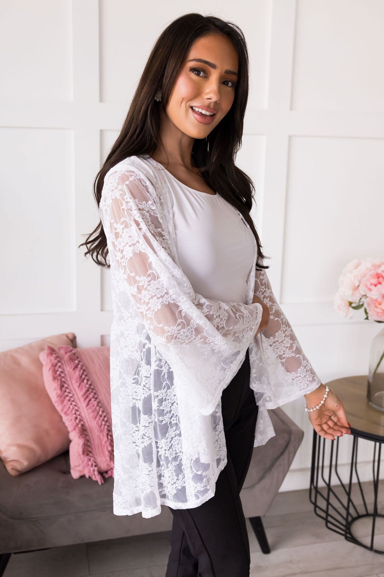 Cheerful Outlook Kimono Tops vendor-unknown