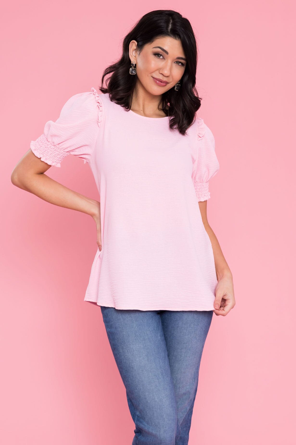 Feeling The Sunshine Puff Sleeve Blouse NeeSee's Dresses