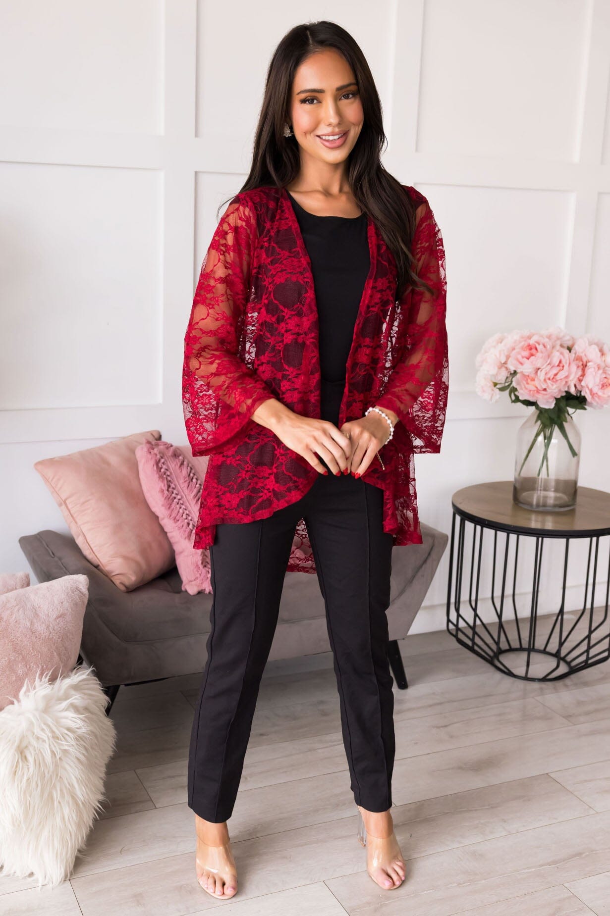 Cheerful Outlook Kimono Tops vendor-unknown