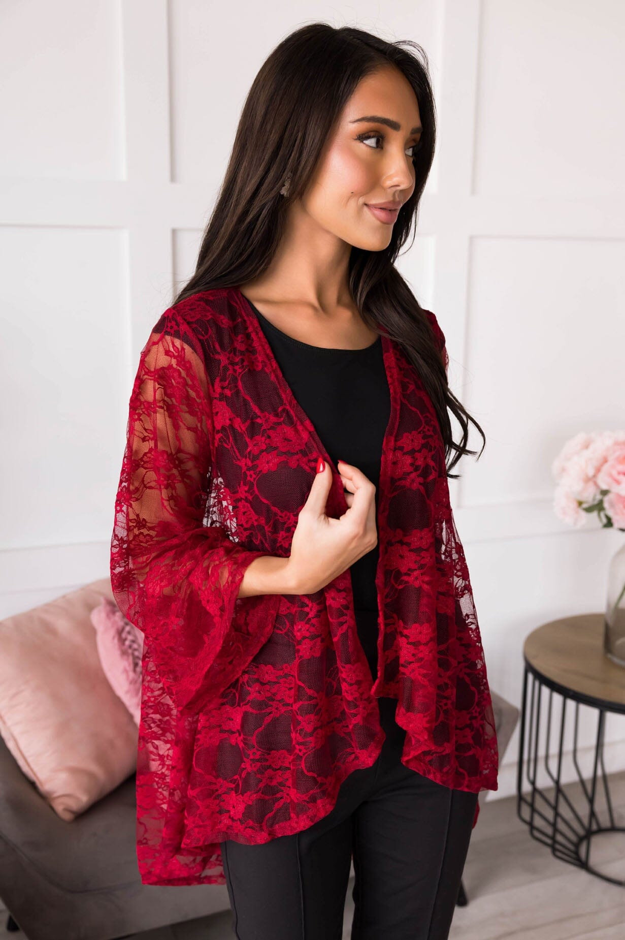 Cheerful Outlook Kimono Tops vendor-unknown