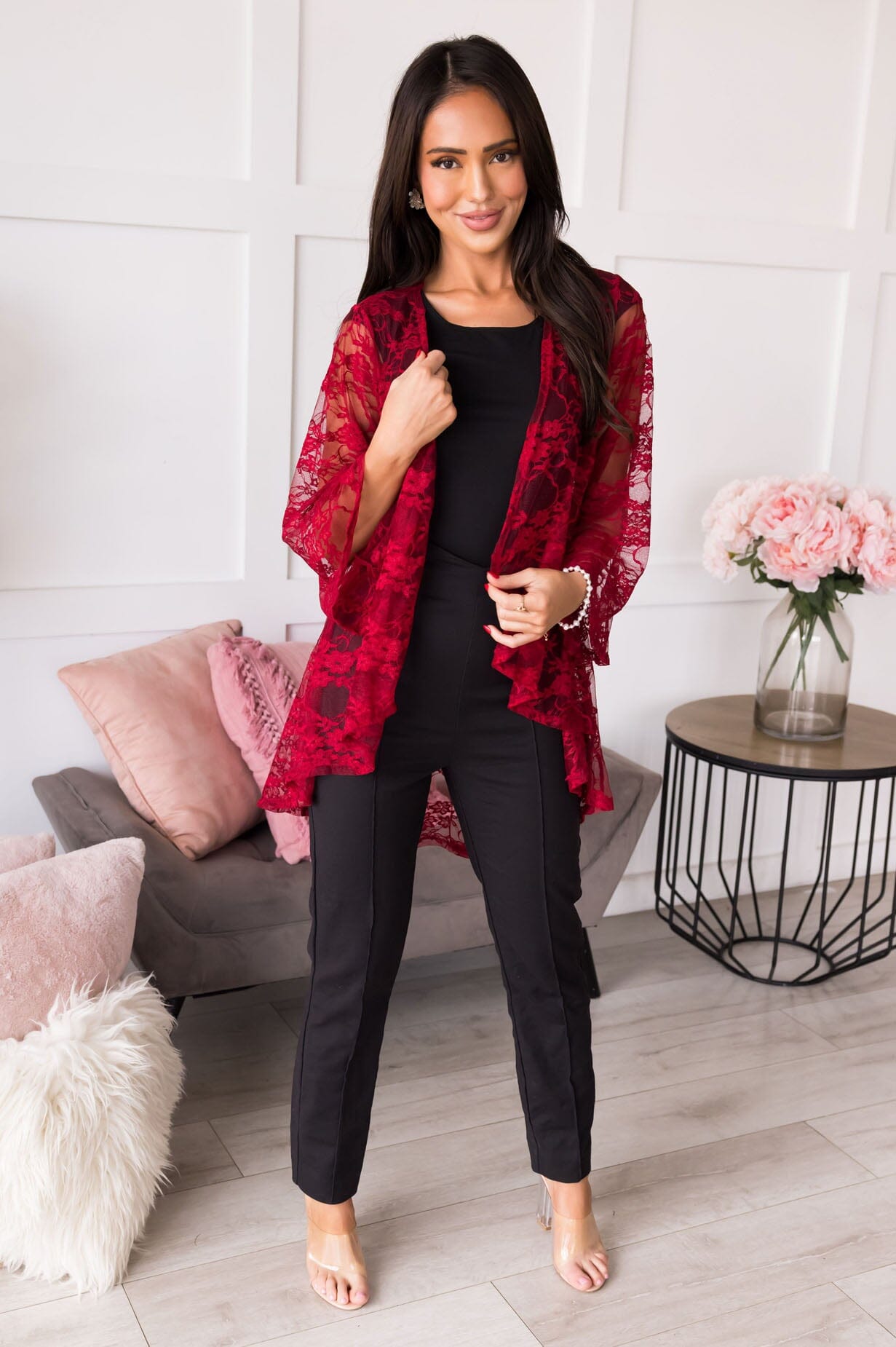 Cheerful Outlook Kimono Tops vendor-unknown