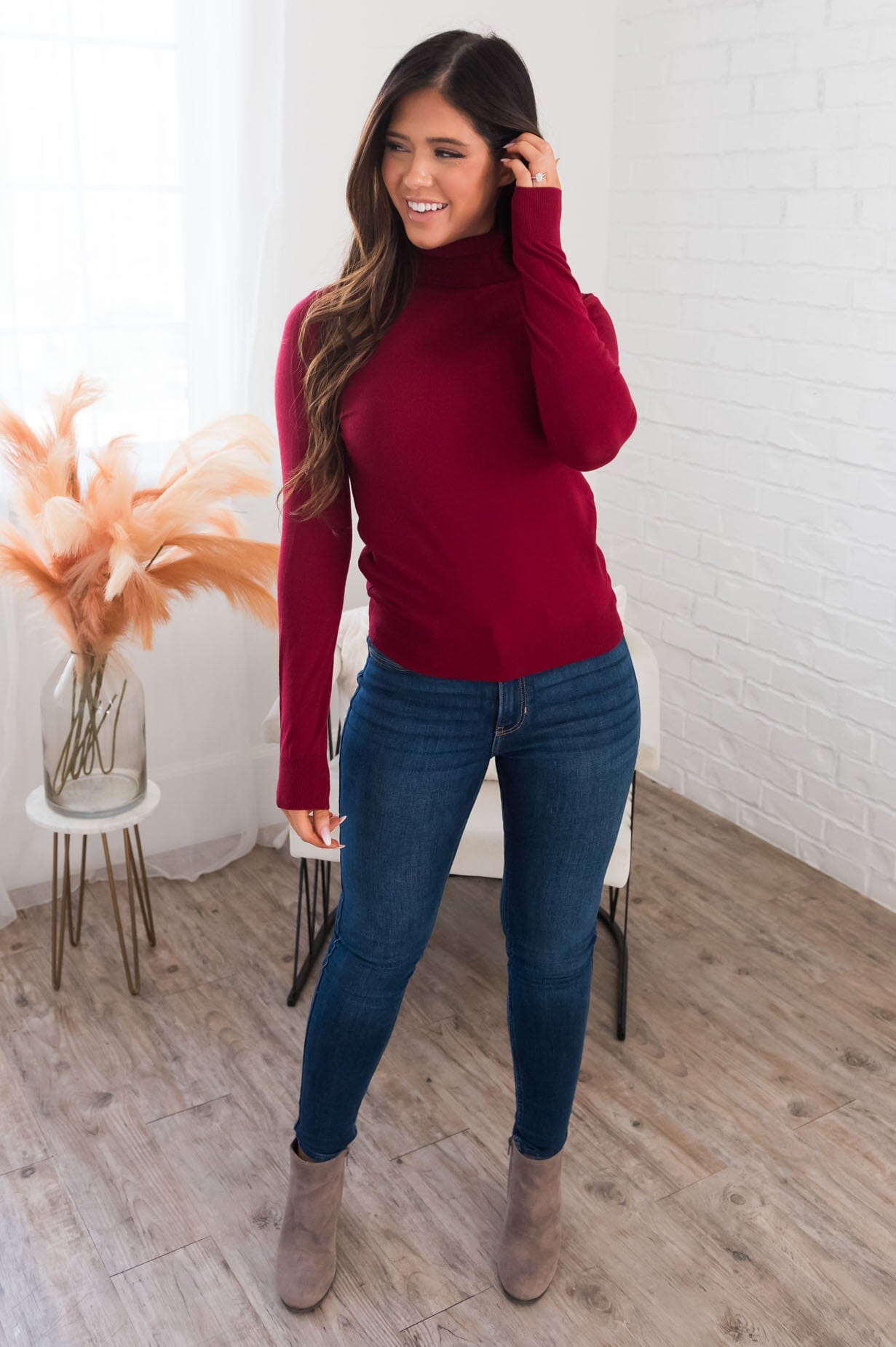 Simply Stunning Modest Turtleneck Sweater NeeSee's Dresses