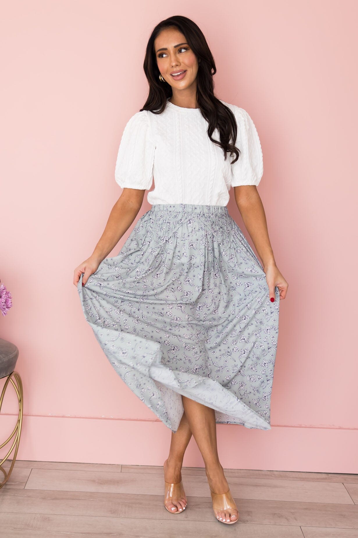 Optimistic Attitude Maxi Skirt Skirts vendor-unknown