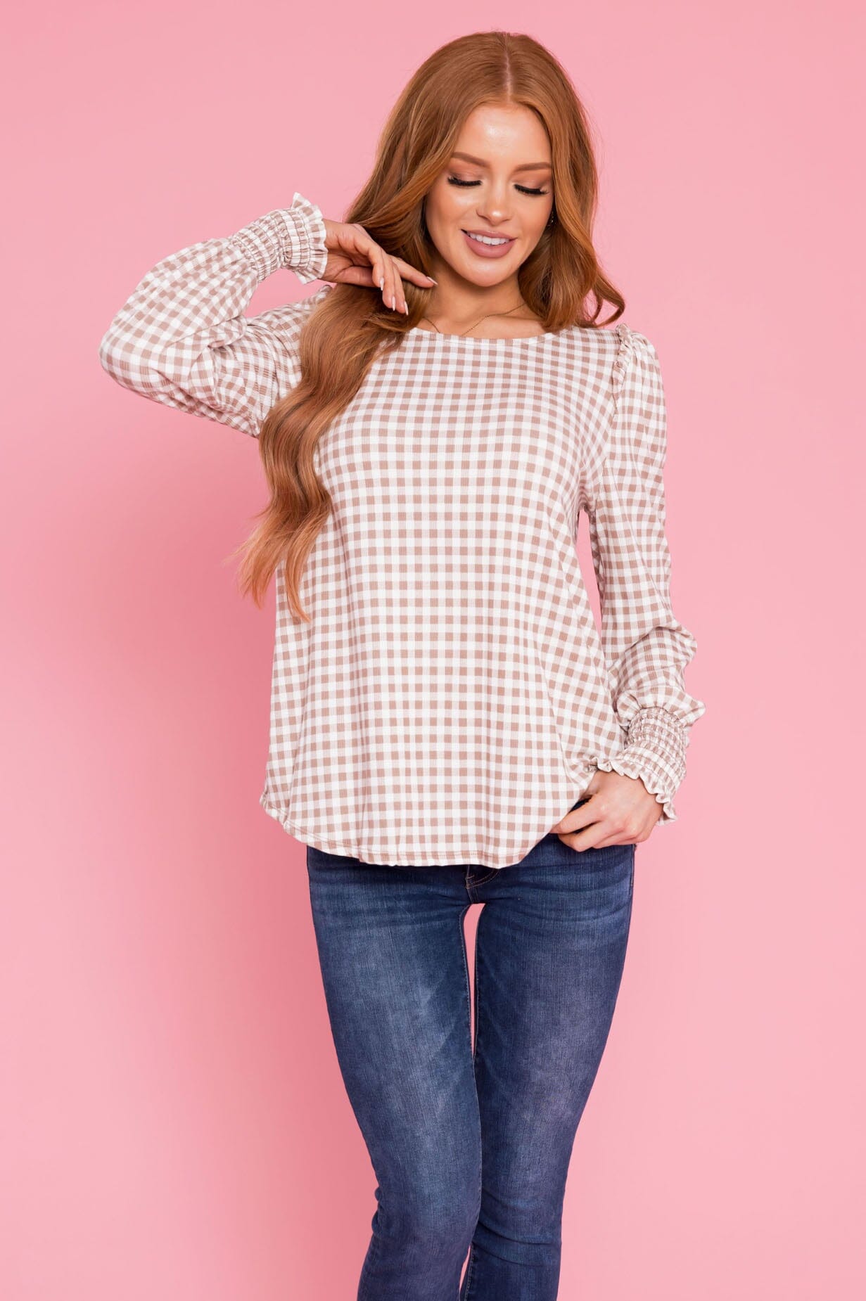 Best Day Ever Plaid Blouse Tops vendor-unknown